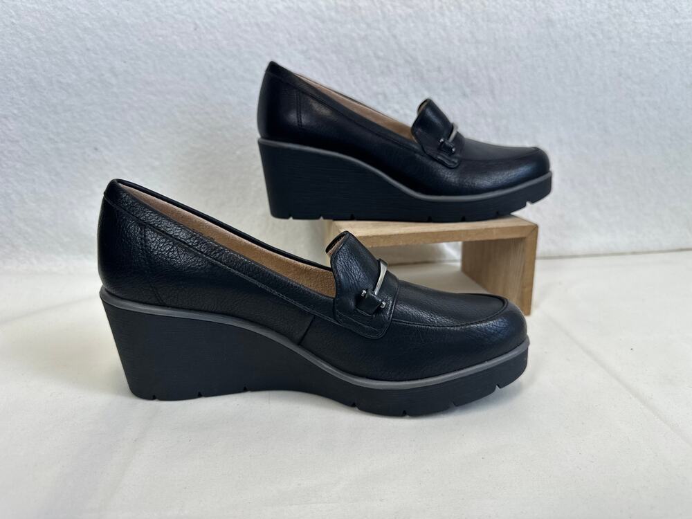 SOUL Naturalizer Women's Achieve Wedge Loafer SZ 8 NWOT Minimalist Dark Academia